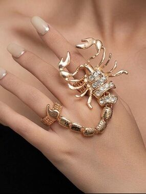 Celestial Scorpion Crystal Pavé Ring